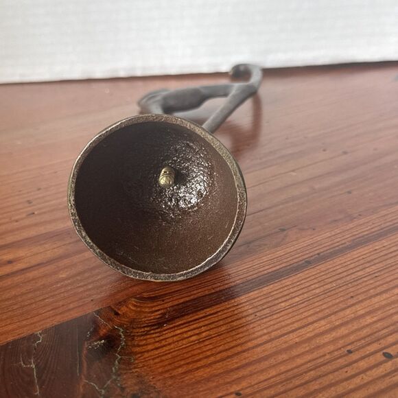 Tall Cat Metal Figurine 9.25” Tall On Metal Pedestal (NOT a bell) Modern Art - Picture 7 of 11